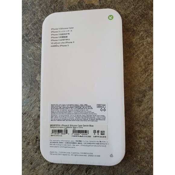 Apple Iphone X Silicone Case Denim Blue - Picture 2 of 2